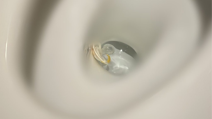 便器に捨てられたおしゃぶり