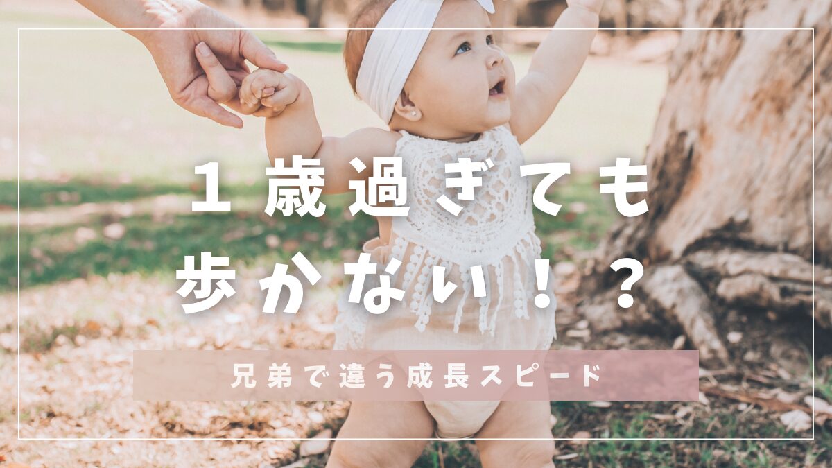 1歳過ぎても歩かない！？兄弟で違う成長スピード